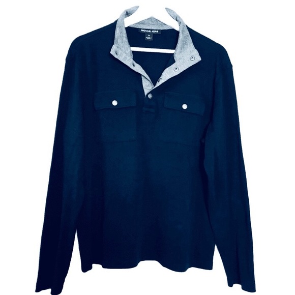 michael kors blue blouse